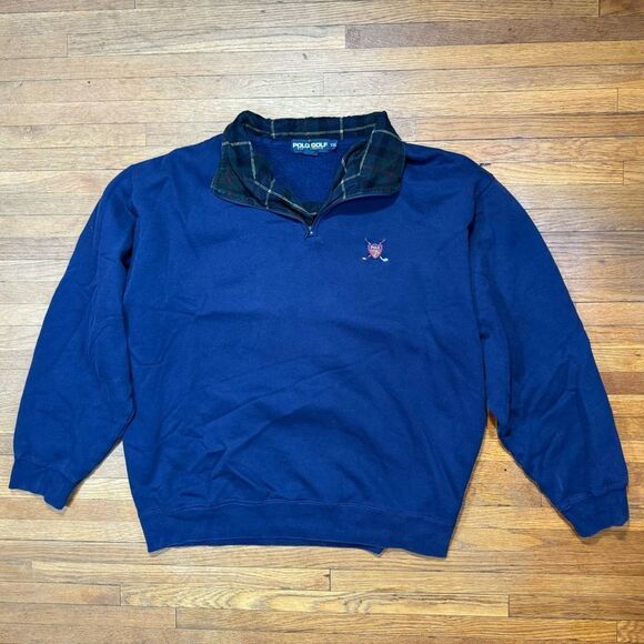 Vintage Polo Ralph Lauren Golf Collared Sweatshirt - Picture 1 of 5